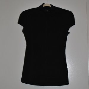 Express Mock Turtleneck Black Top